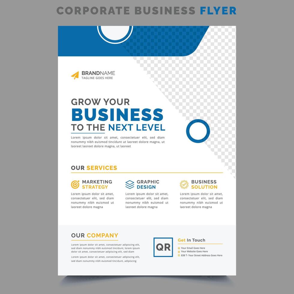 poster flyer pamphlet brochure cover design template in A4 size vector