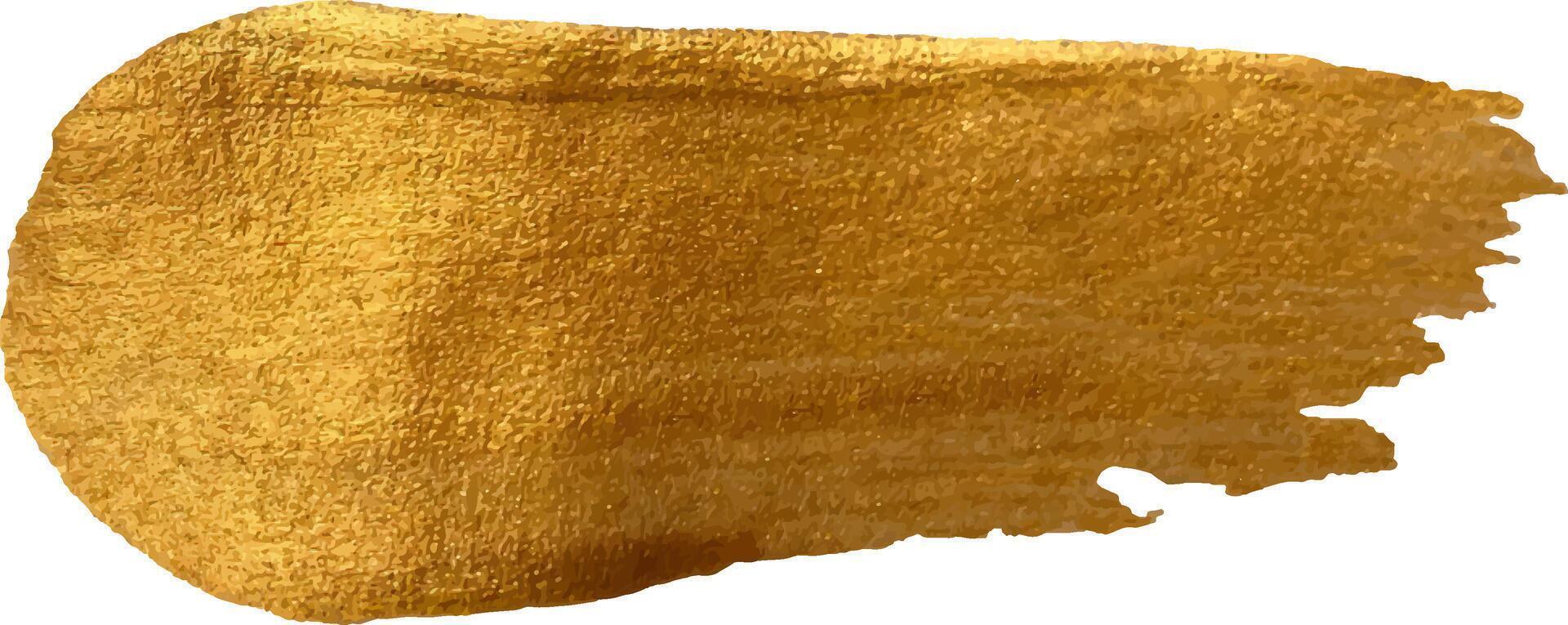 Golden Brush stroke. Gold paint stroke vector