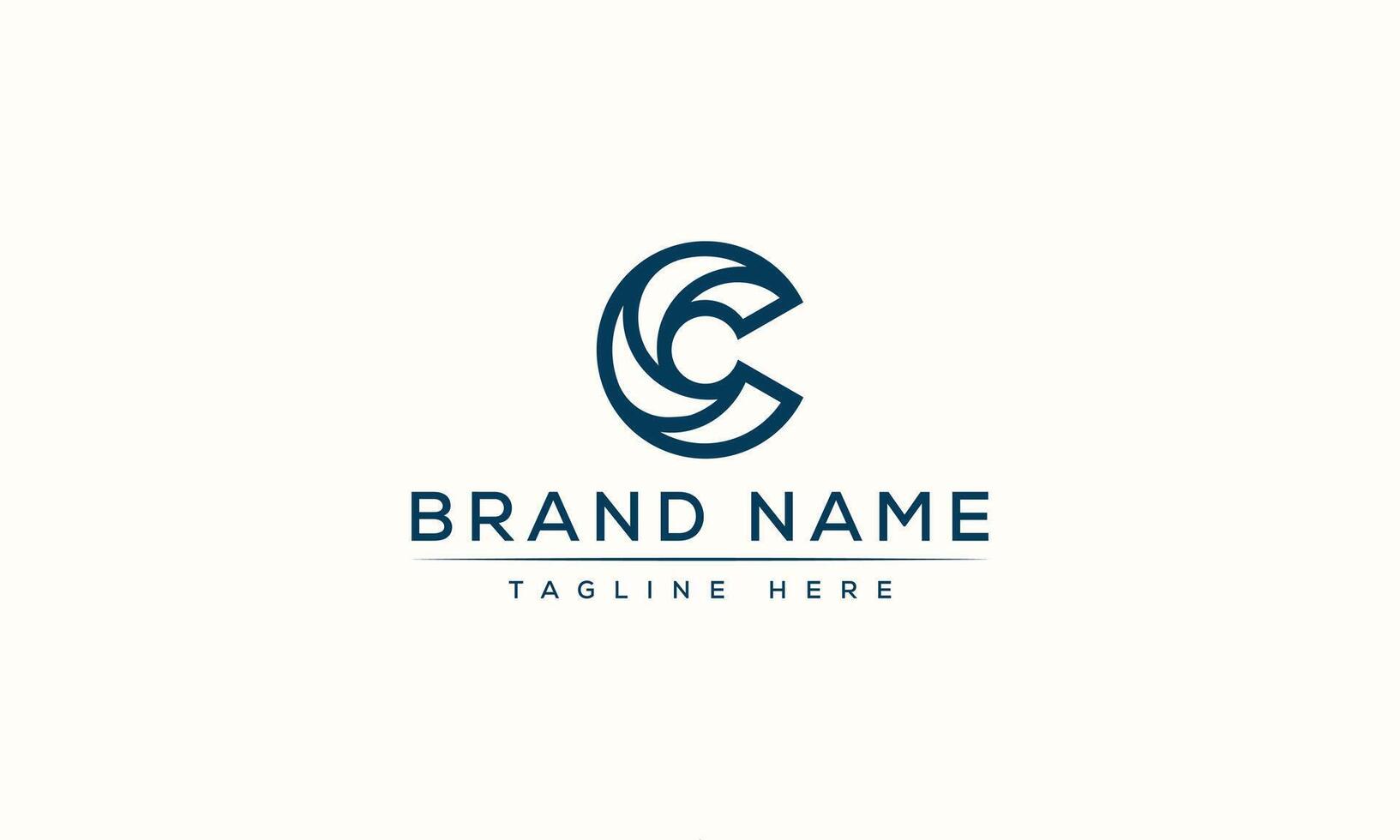 Simple illustration logo for C vector