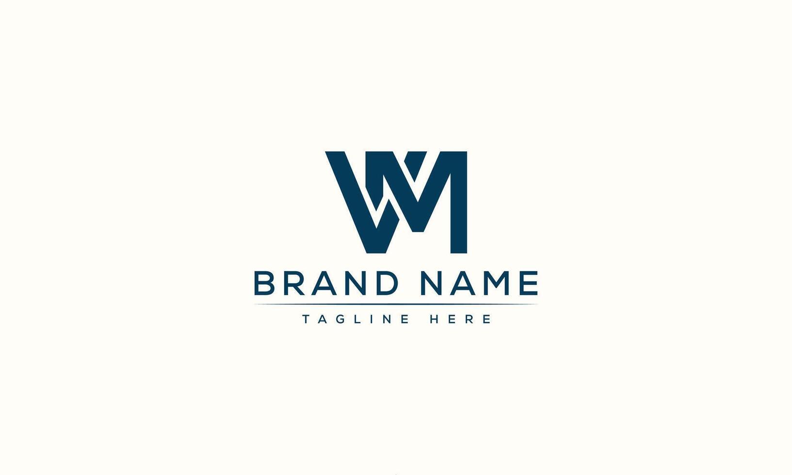 Simple illustration logo for MV vector