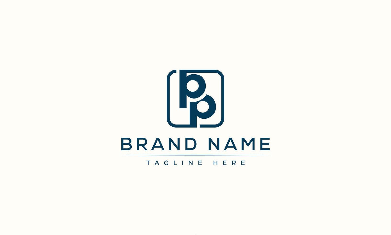Simple illustration logo for PP vector