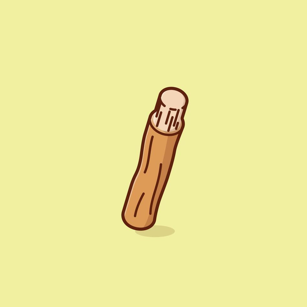 Miswak organic natural toothbrush cartoon illustration Islamic holiday concept icon isolated vector
