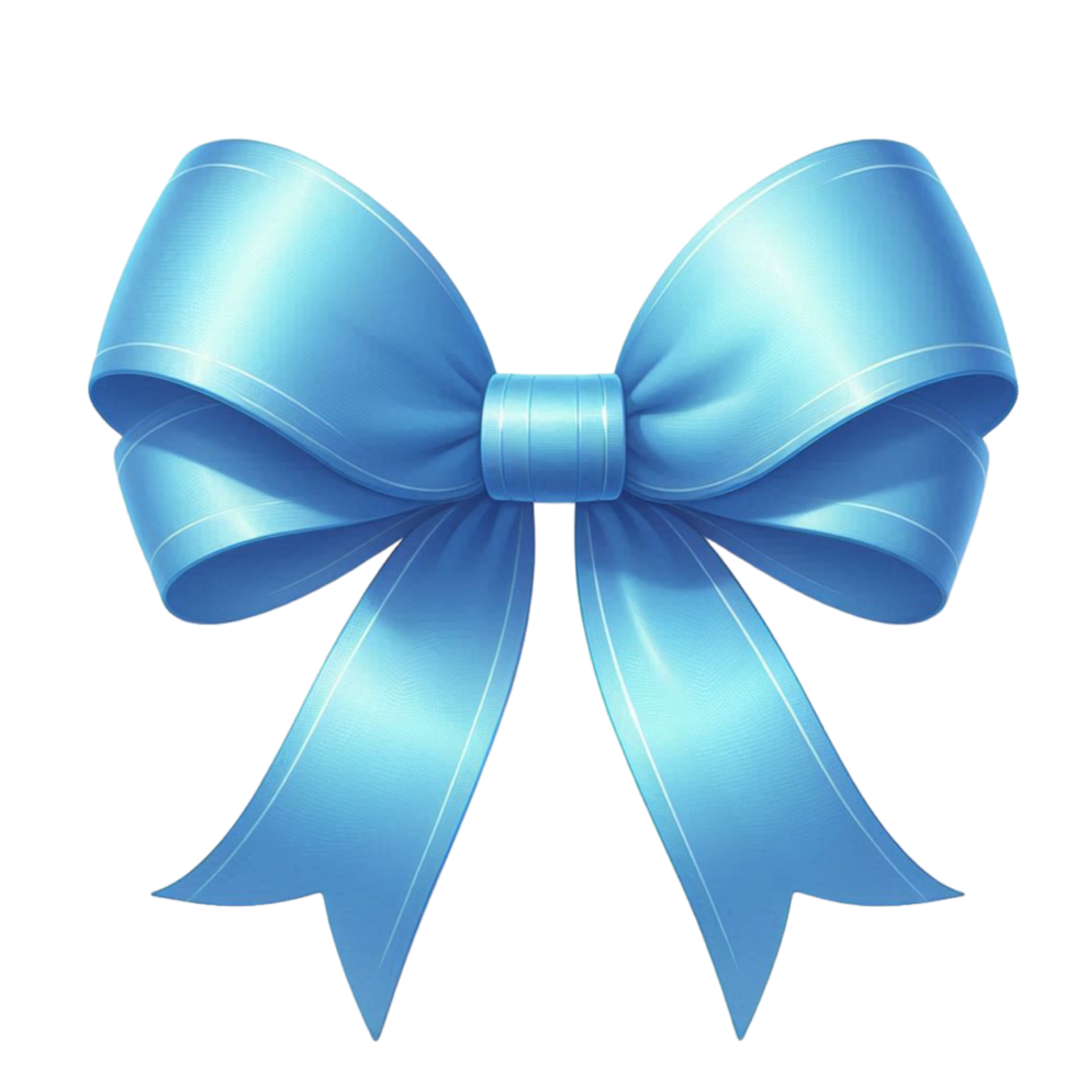 Generated Ai Blue bow without png