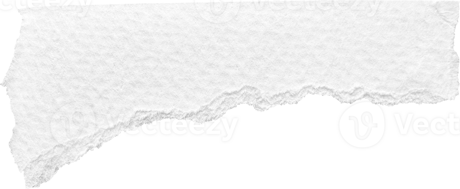 White Torn Paper Textured Piece png