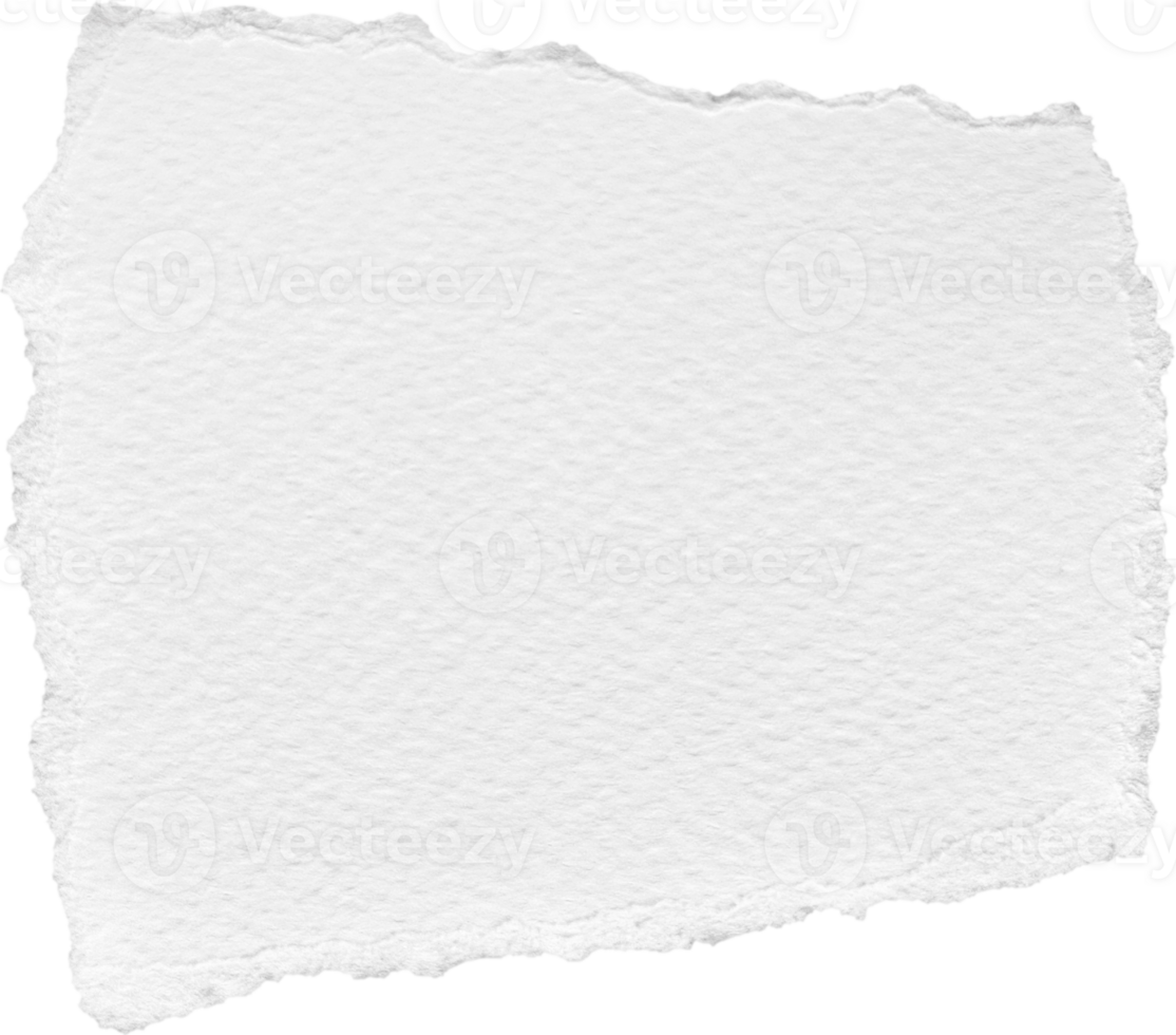 White Torn Paper Textured Piece png