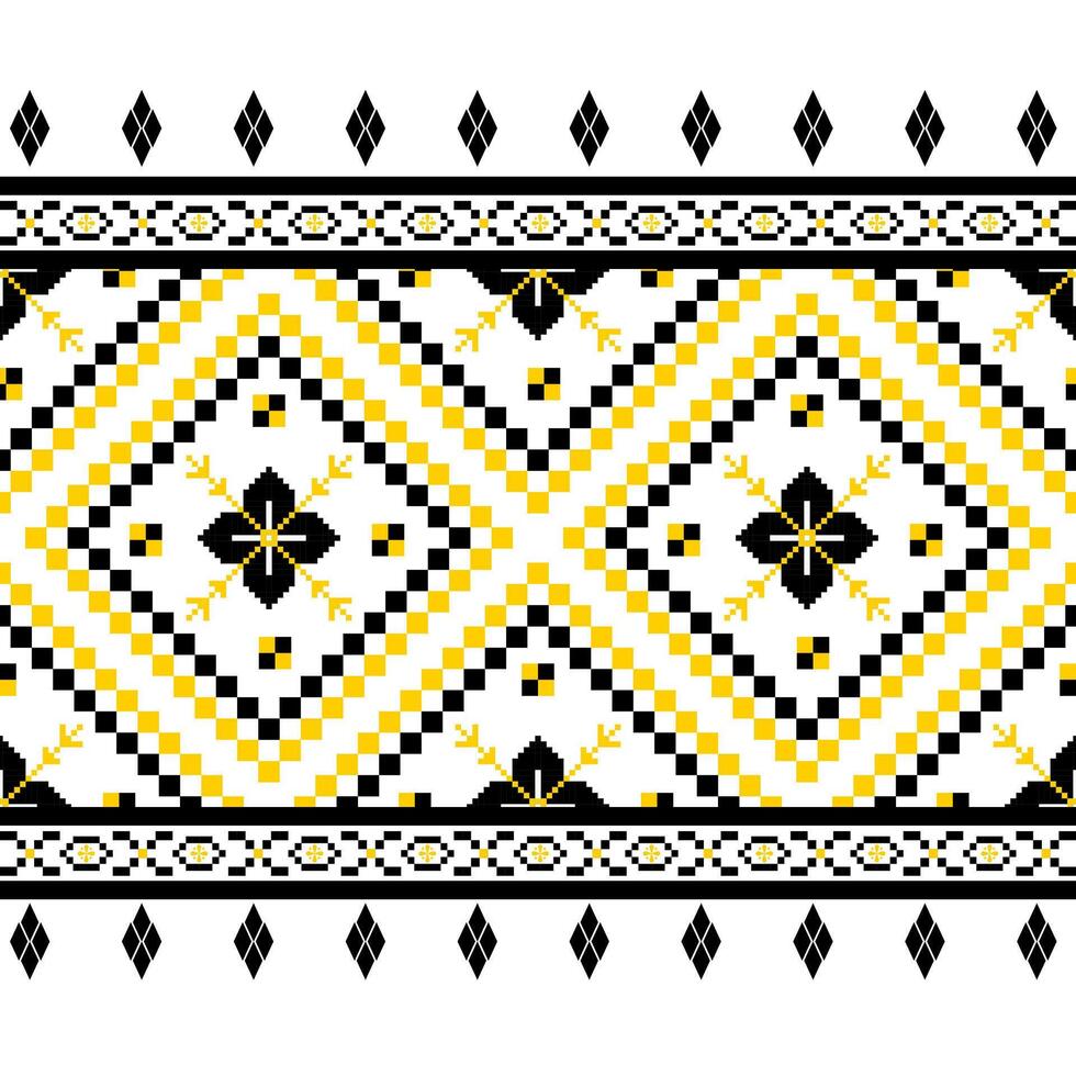 Flowers geometric fabric seamless pattern vector