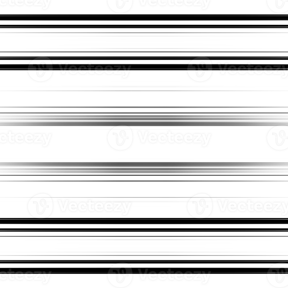Black and white striped abstract background overlay. Motion effect. Graphic illustration with transparent background. png
