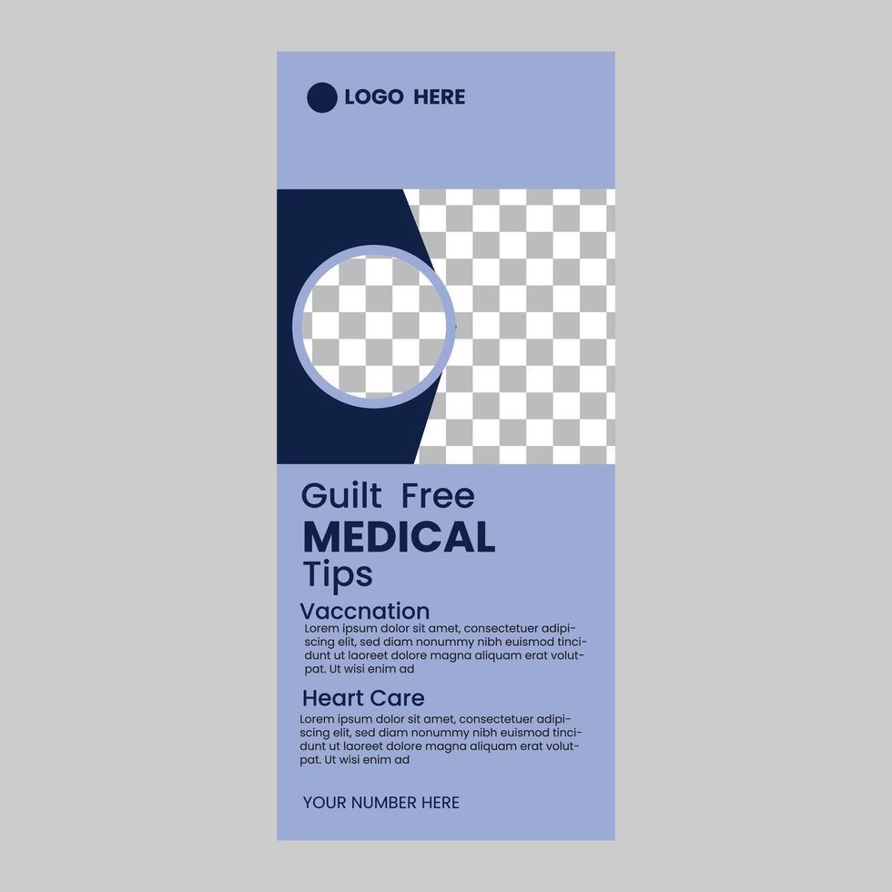 Medical roll up banner vector