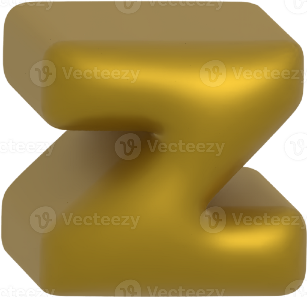 z metallic inflate balloon style alphabet png