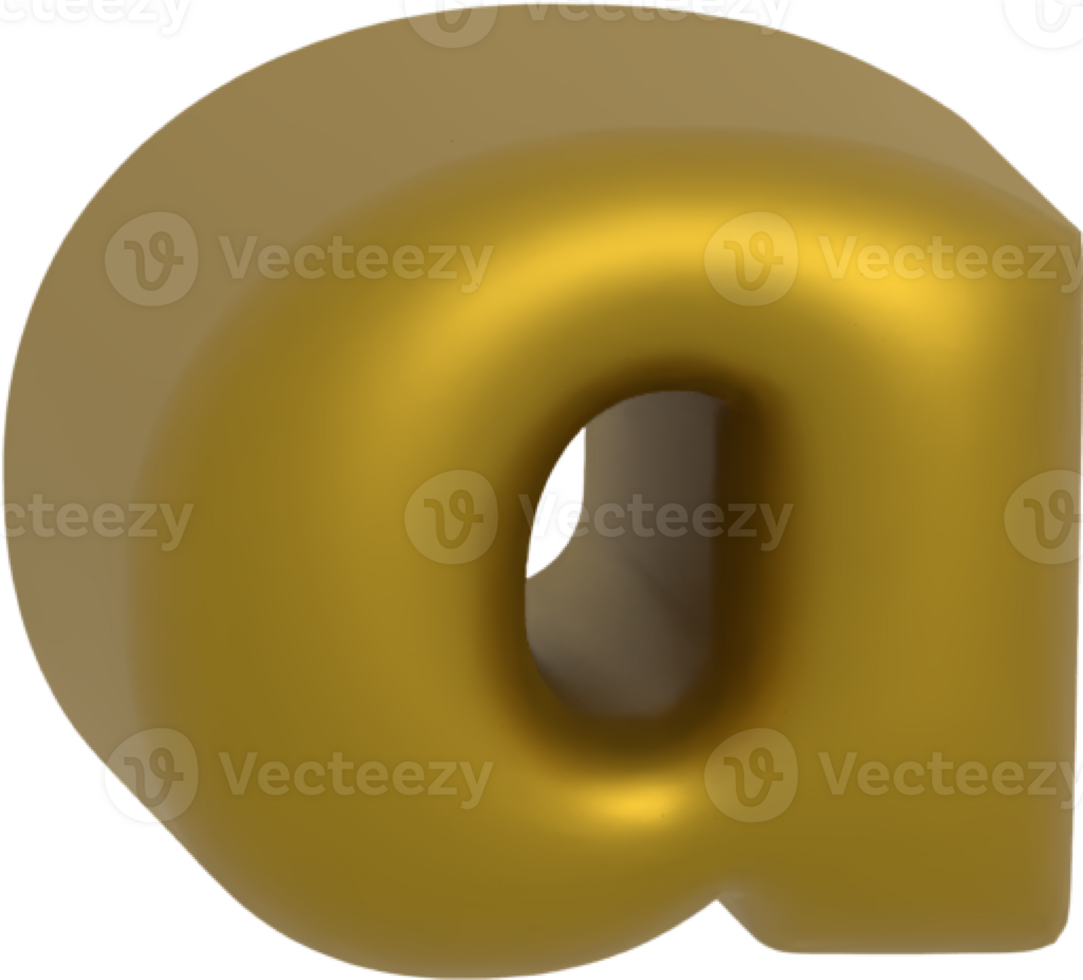 a metallic inflate balloon style alphabet png