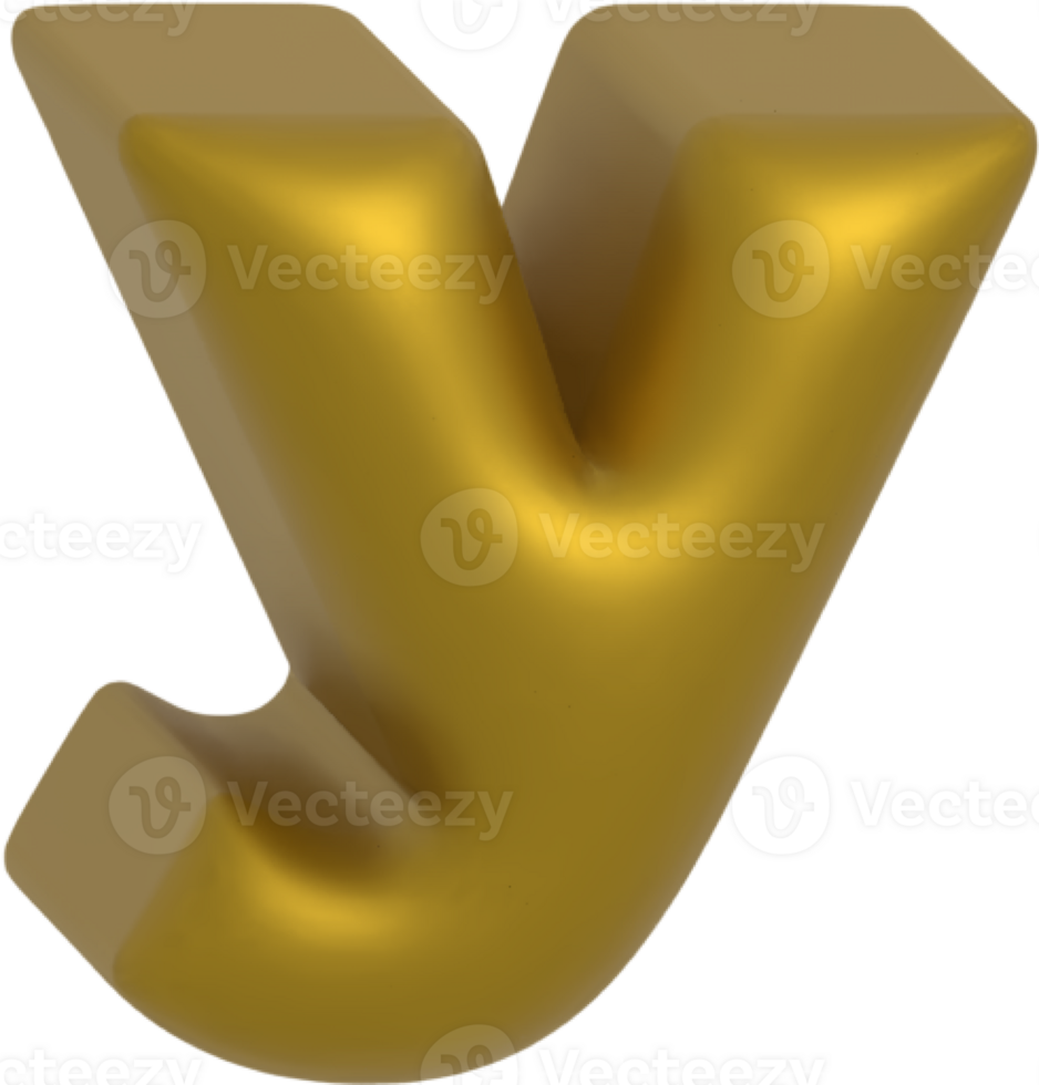 y metallic inflate balloon style alphabet png