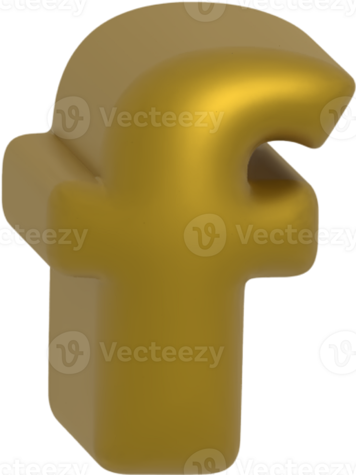 f metallic inflate balloon style alphabet png
