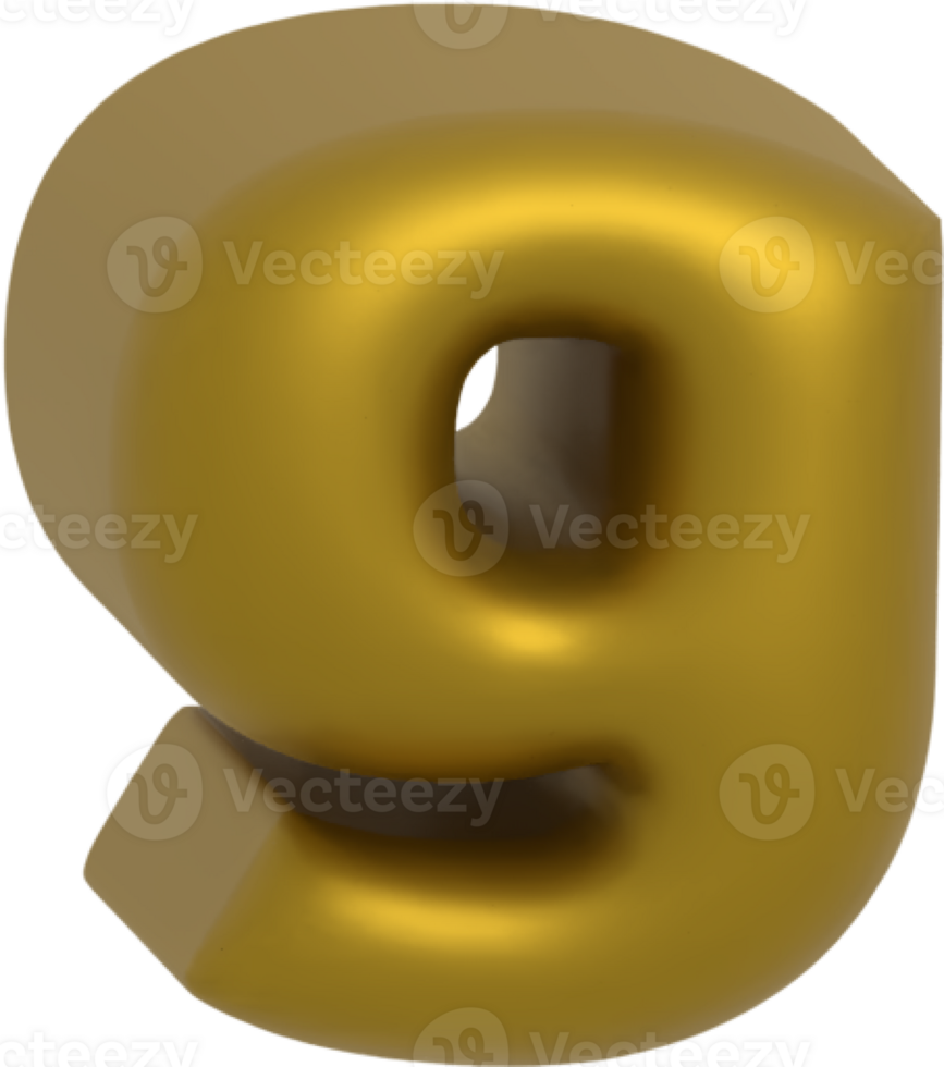 g metallic inflate balloon style alphabet png