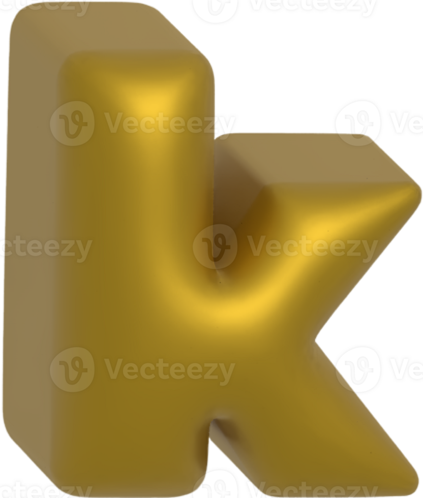 k metallic inflate balloon style alphabet png