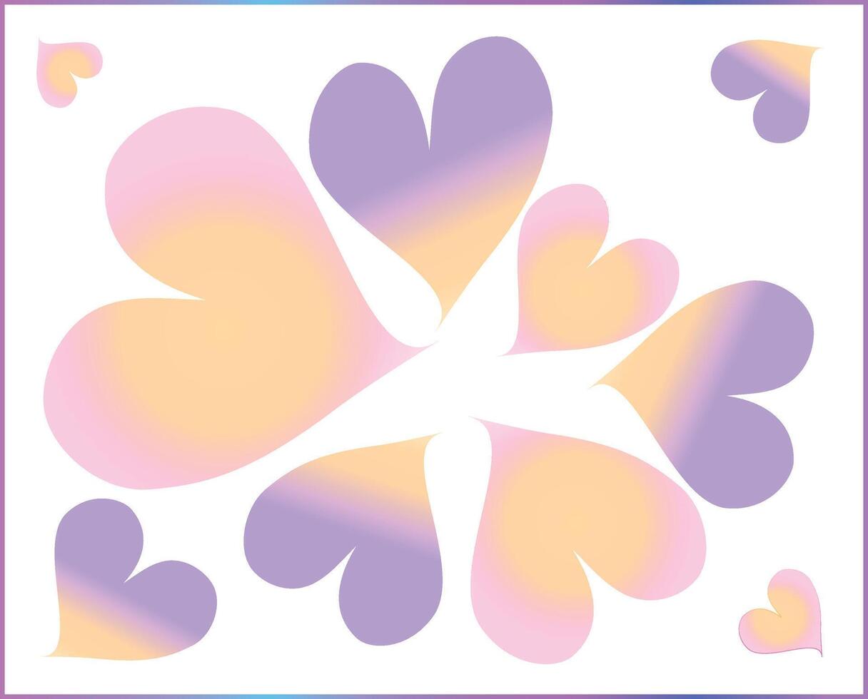 heart design Love will save the world. Holiday abstract background with colorful hearts. Valentine's Day vector