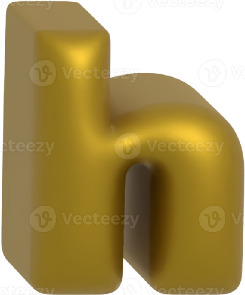 h metallic inflate balloon style alphabet png