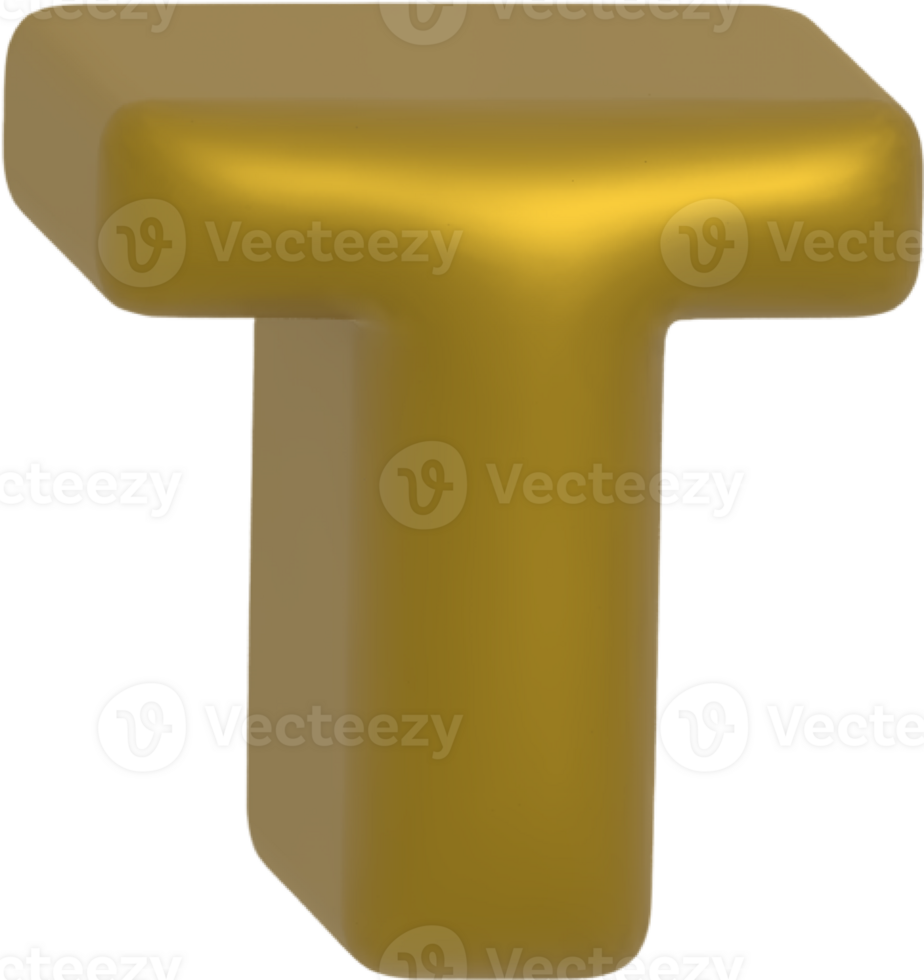 T metallic inflate balloon style alphabet png