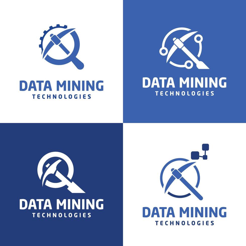 Data Mining Logo design Technology modern minimal creative design vector