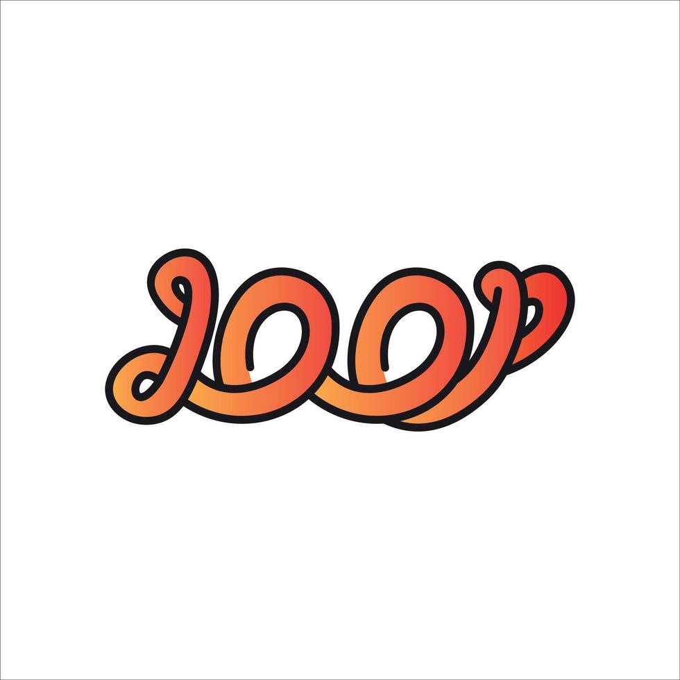 Loop Text based creative modern logo design template vector