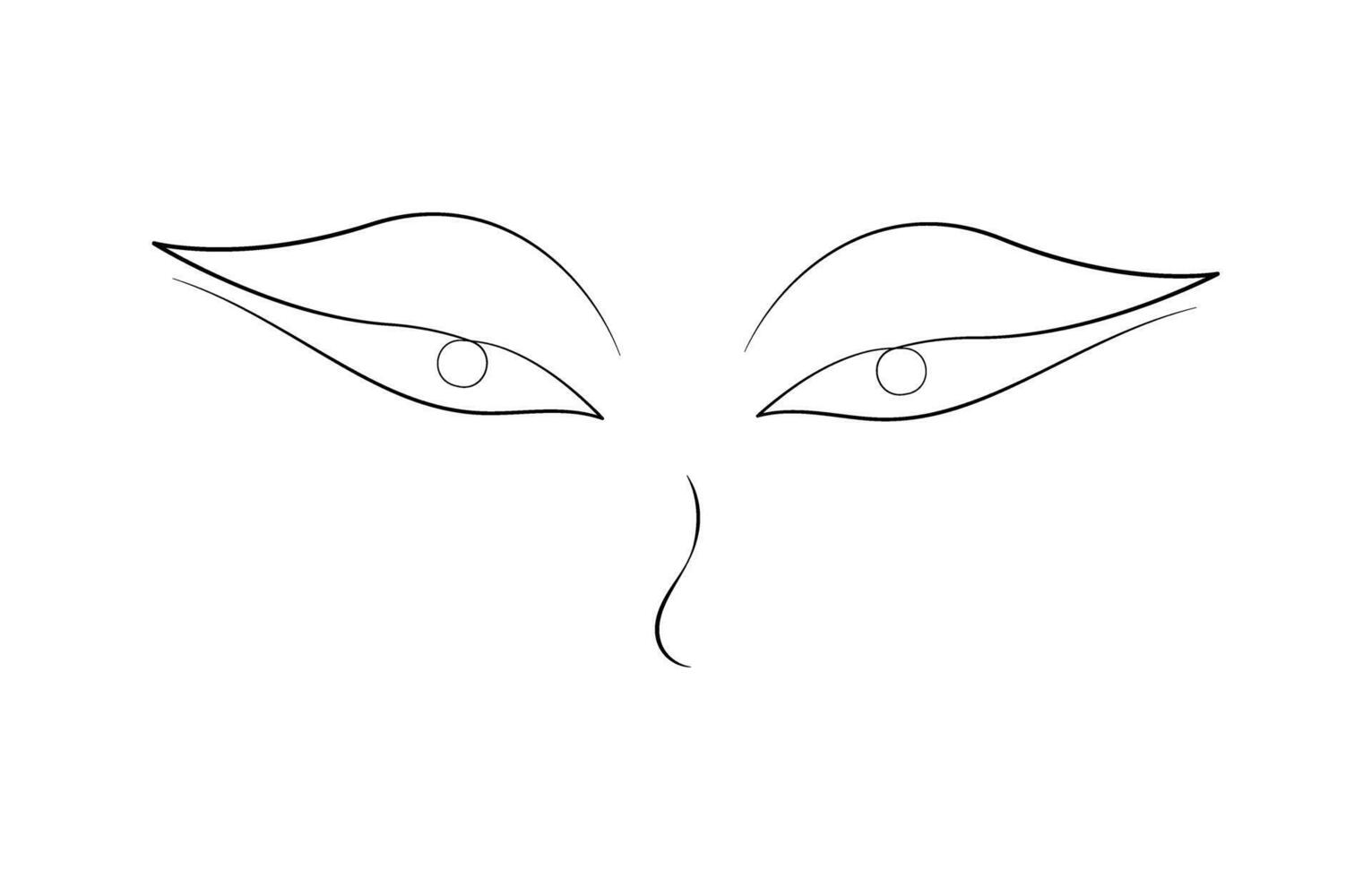 Human eye Continuous single line art drawing vector
