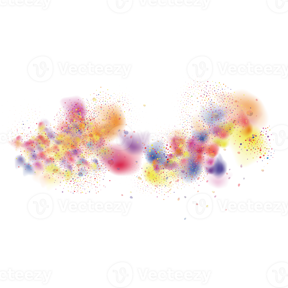 An explosion of colorful smoke clouds.Multicolor fog with blue and yellow particles.Explosions of color powder. png