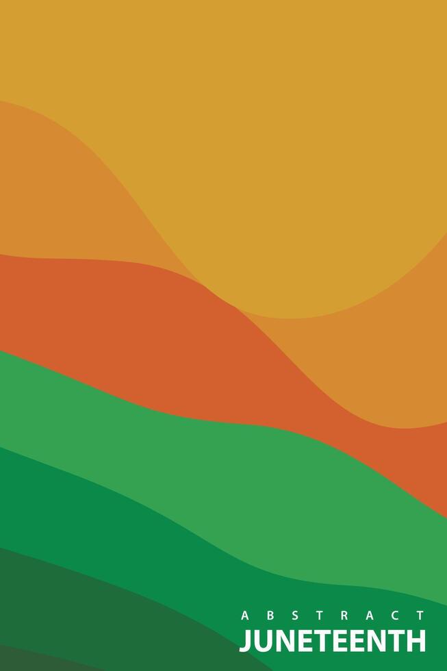 Abstract background design with Juneteenth theme, with wavy patterns. vector