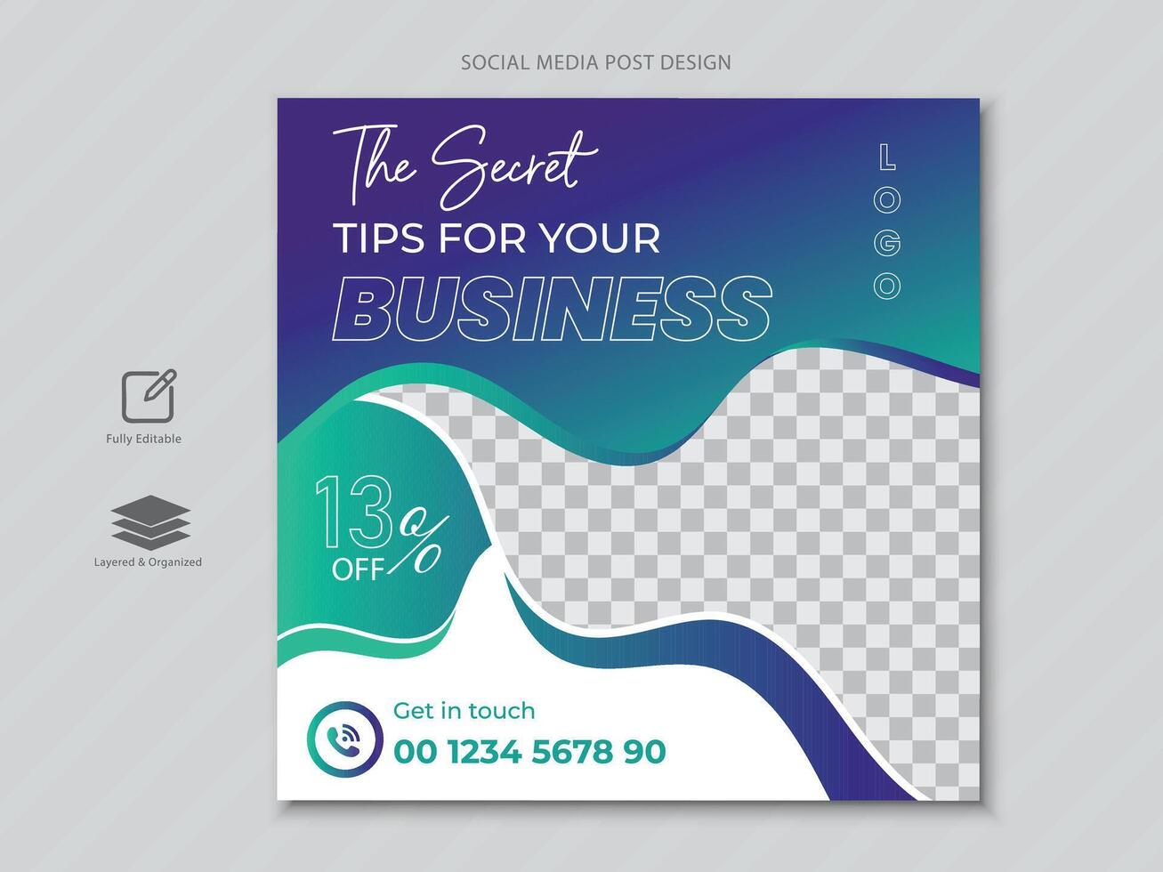 Creative Business Social media post design template. vector