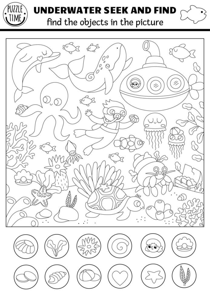 Underwater Search-And-Find Puzzle Game Underwater Search-And-Find Puzzle Game