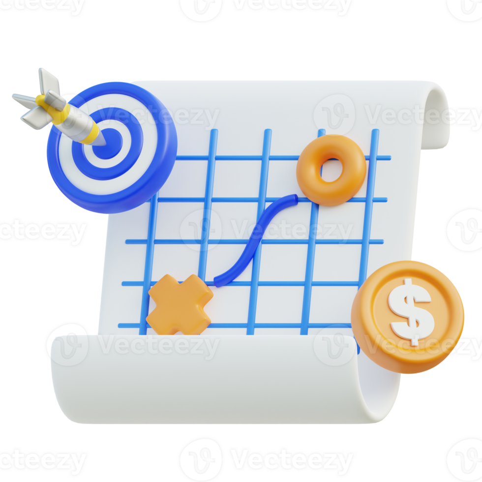 Business Planning Icon 3D Design png