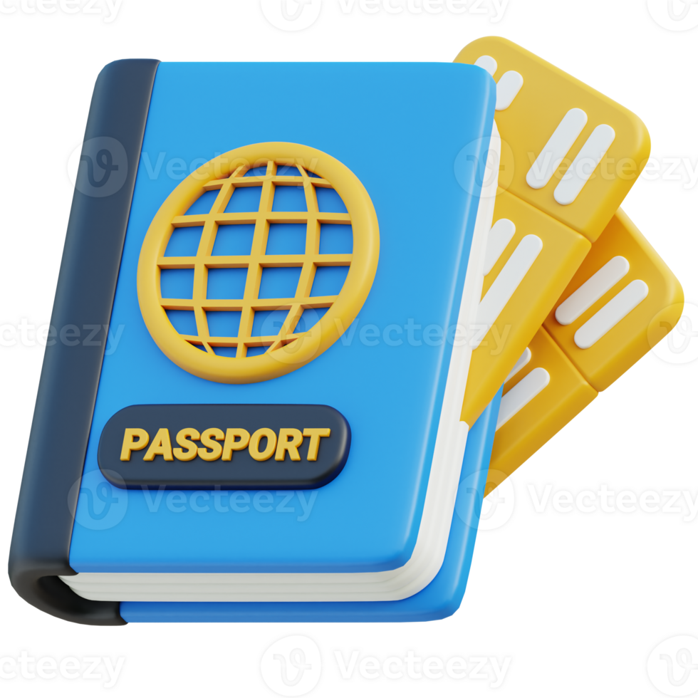 Passport Icon 3D Design png