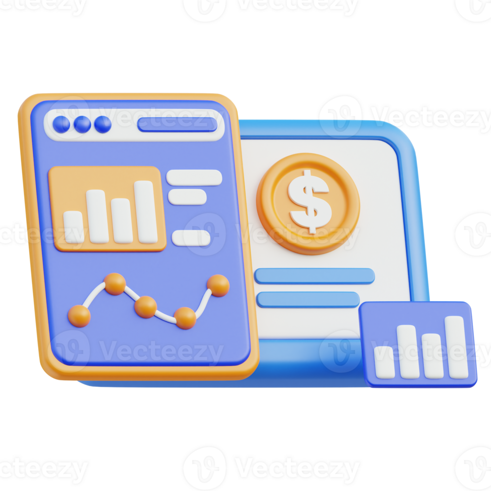 Data Analysis Icon 3D Design png