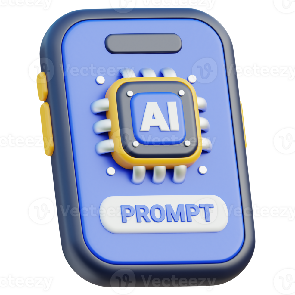 AI Phone Icon 3D Design png
