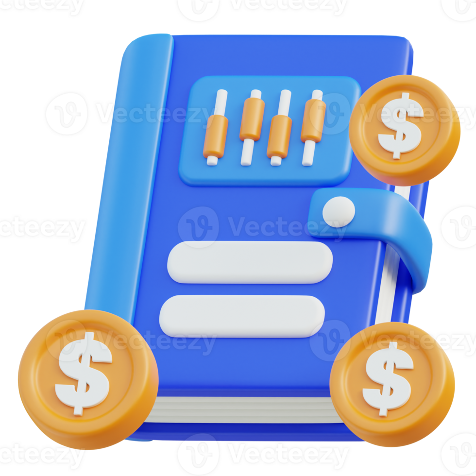 Business Book Icon 3D Design png