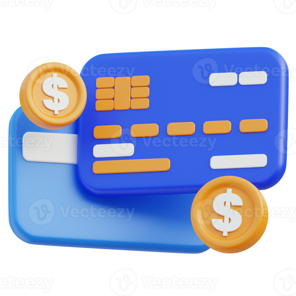 Credit Card Icon 3D Design png