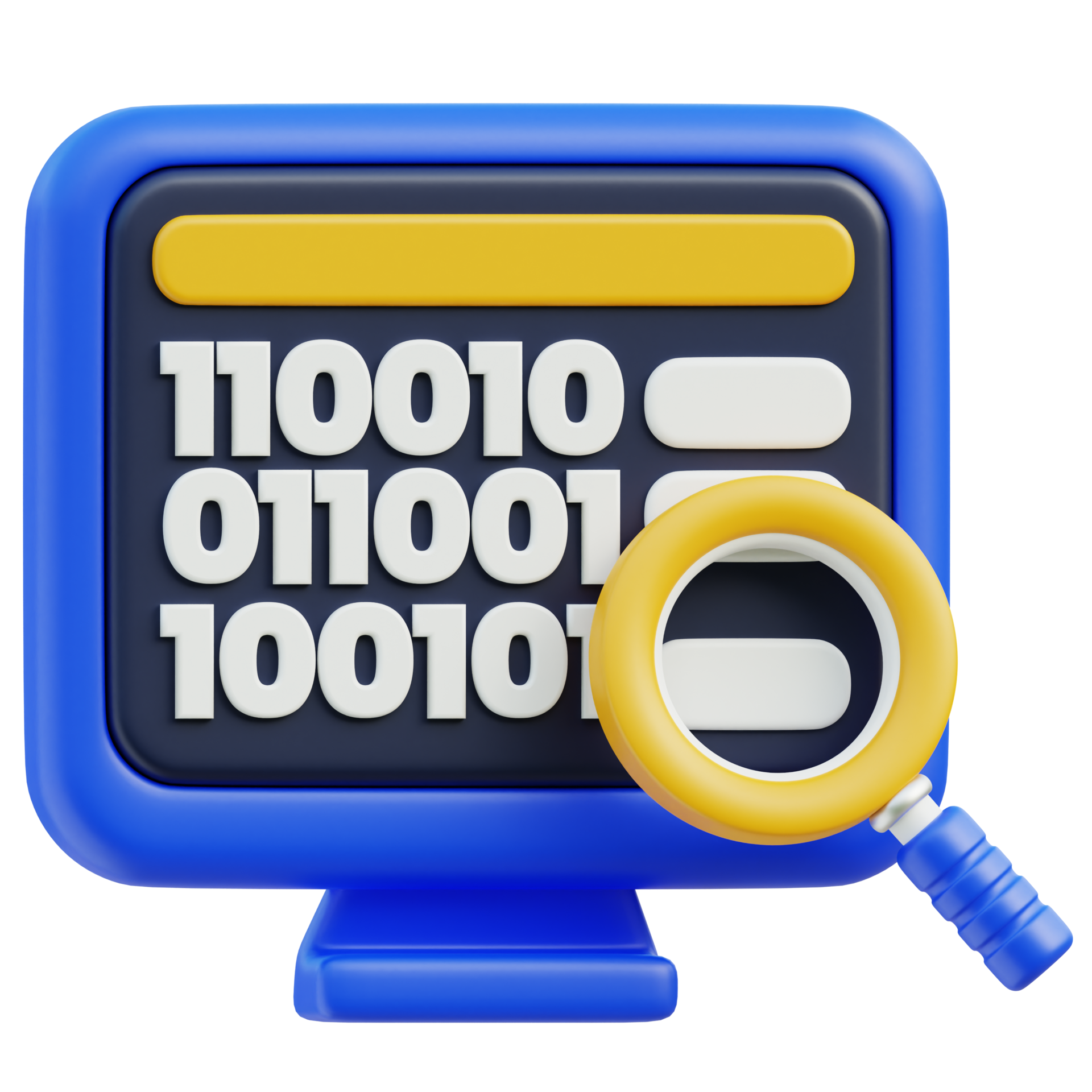 AI Binary Code Icon 3D Design 45954904 PNG