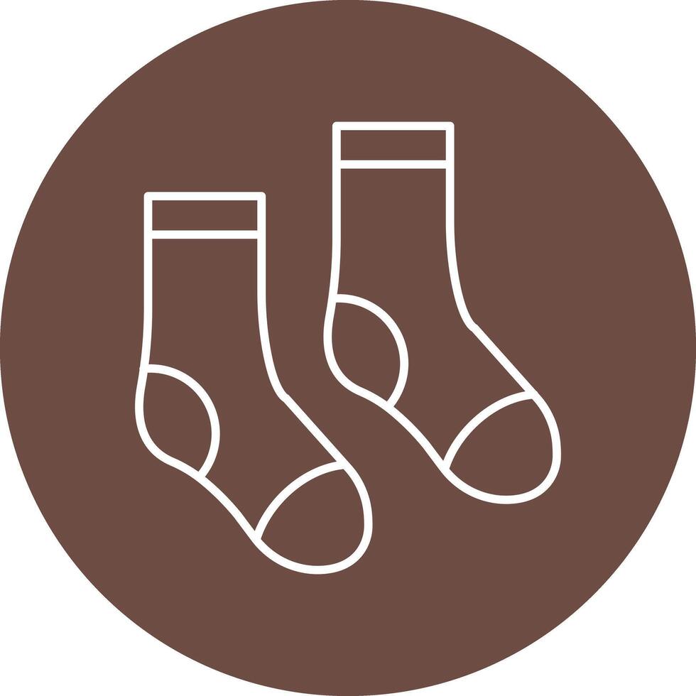 Socks Line Circle Icon Design vector
