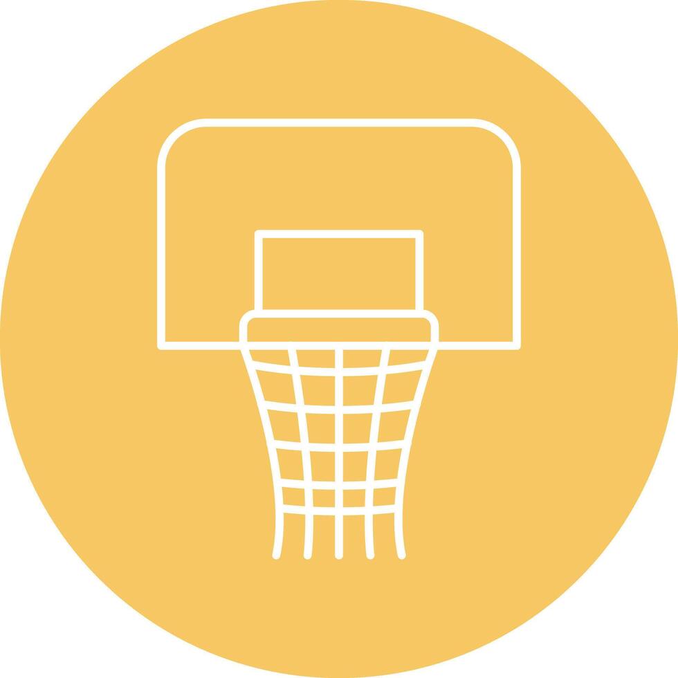 Basketball Hoop Line Circle Icon Design For Personal And Commercial Use. vector
