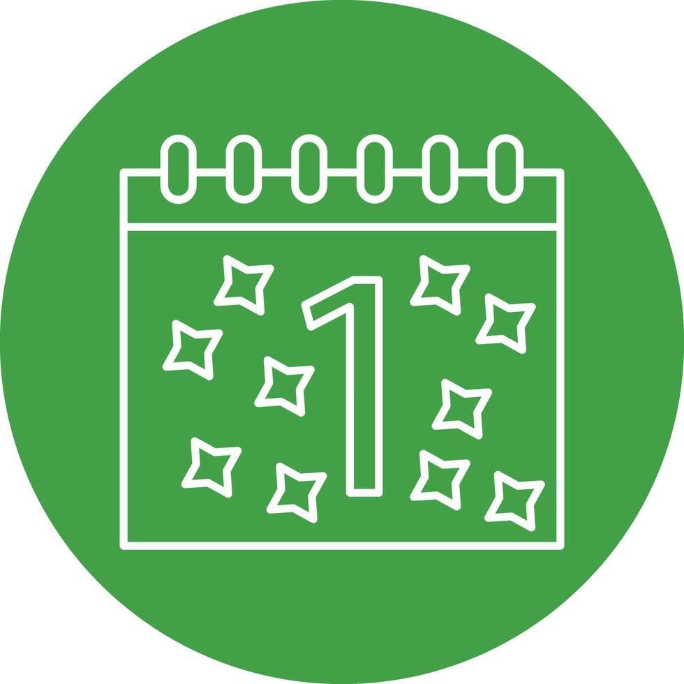 Calendar Line Circle Icon Design vector