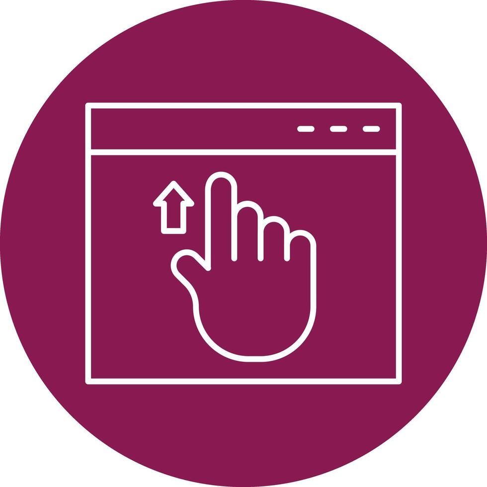 Scroll Up Line Circle Icon Design vector