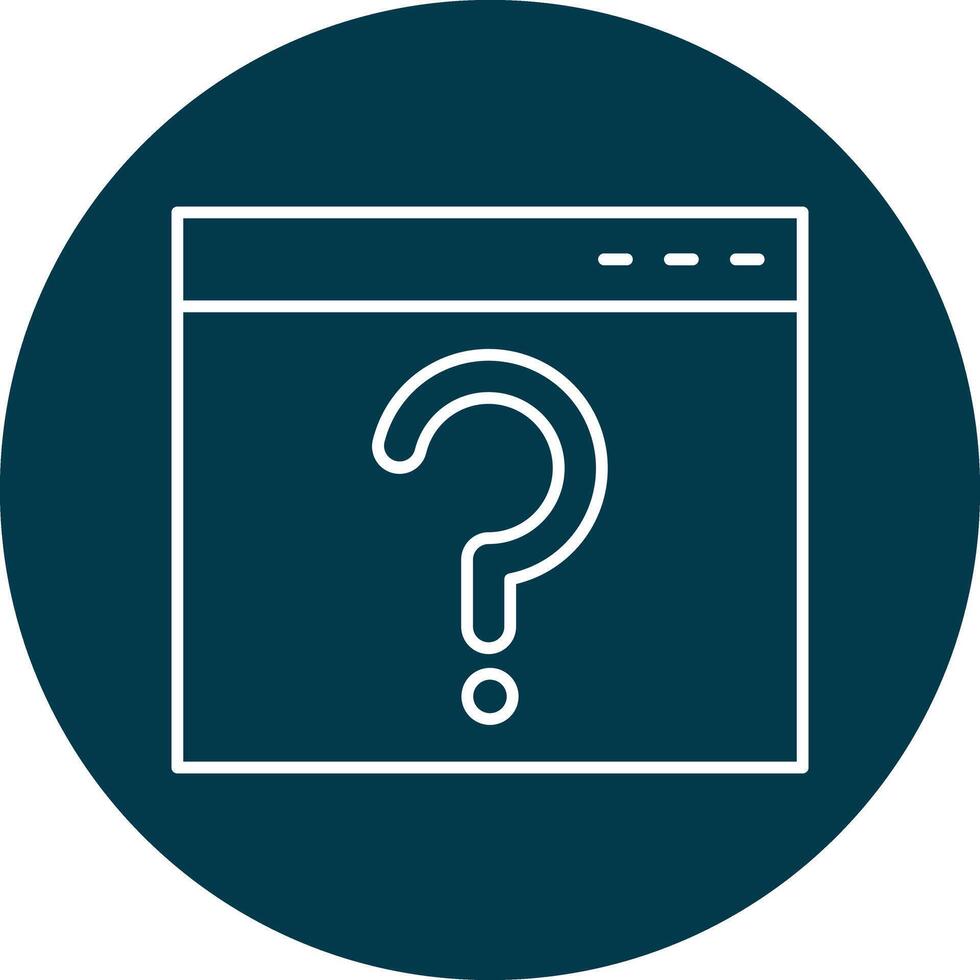 Question Line Circle Icon Design vector