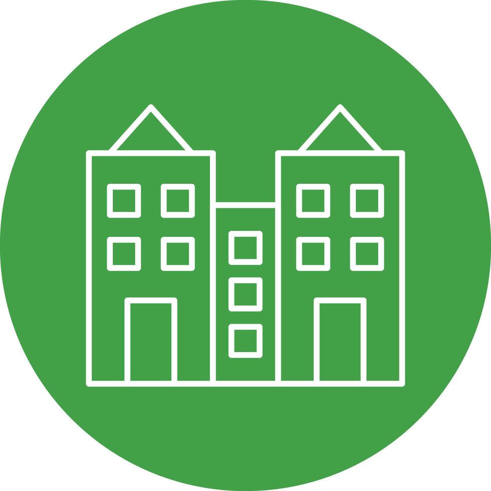 Town Line Circle Icon Design vector