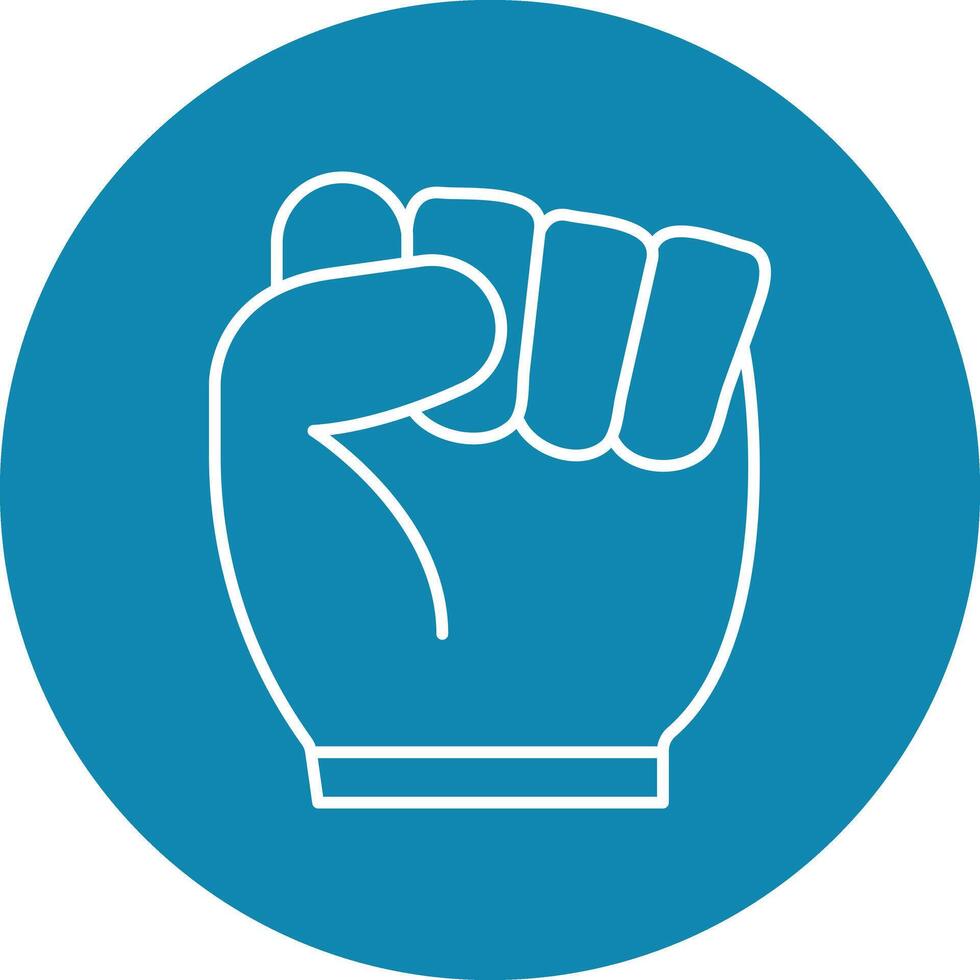Protest Line Circle Icon Design vector