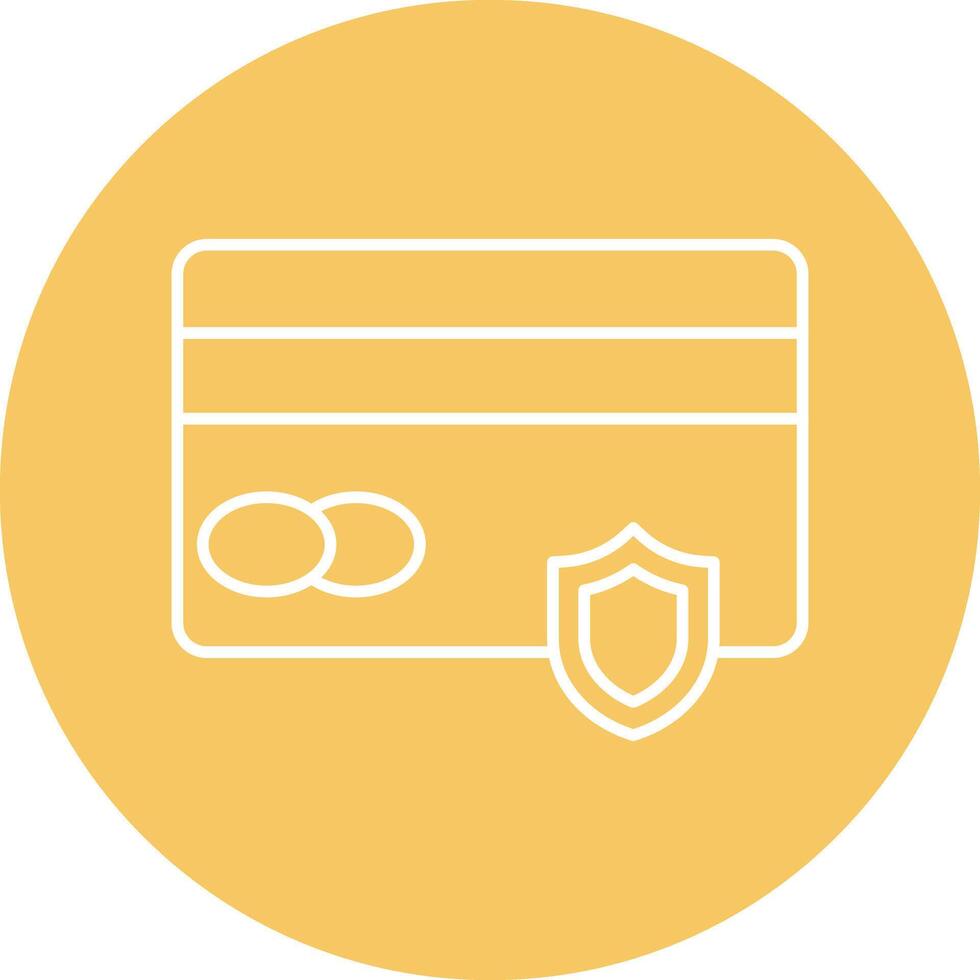 Secure Payment Line Circle Icon Design vector