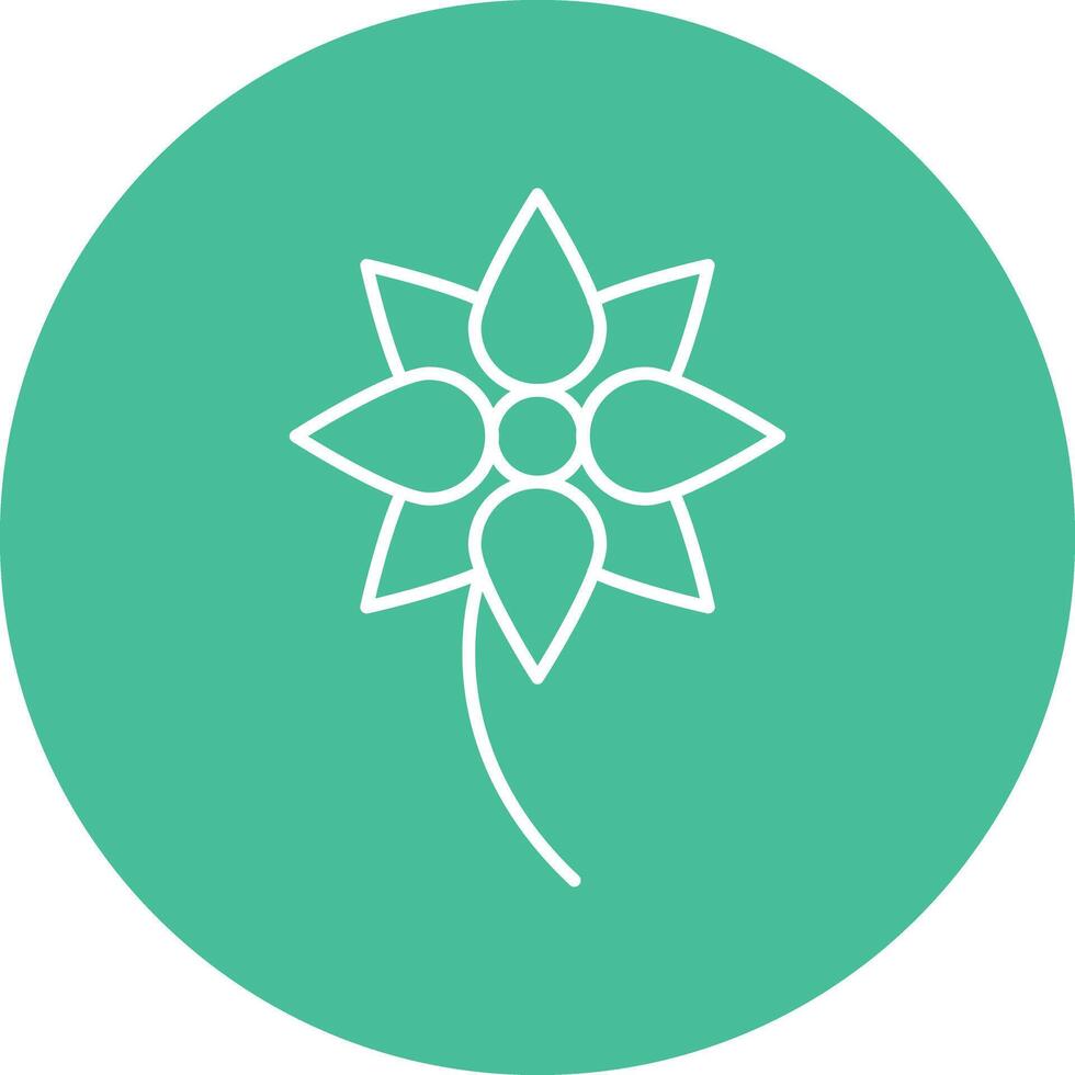 Flowers Line Circle Icon Design vector