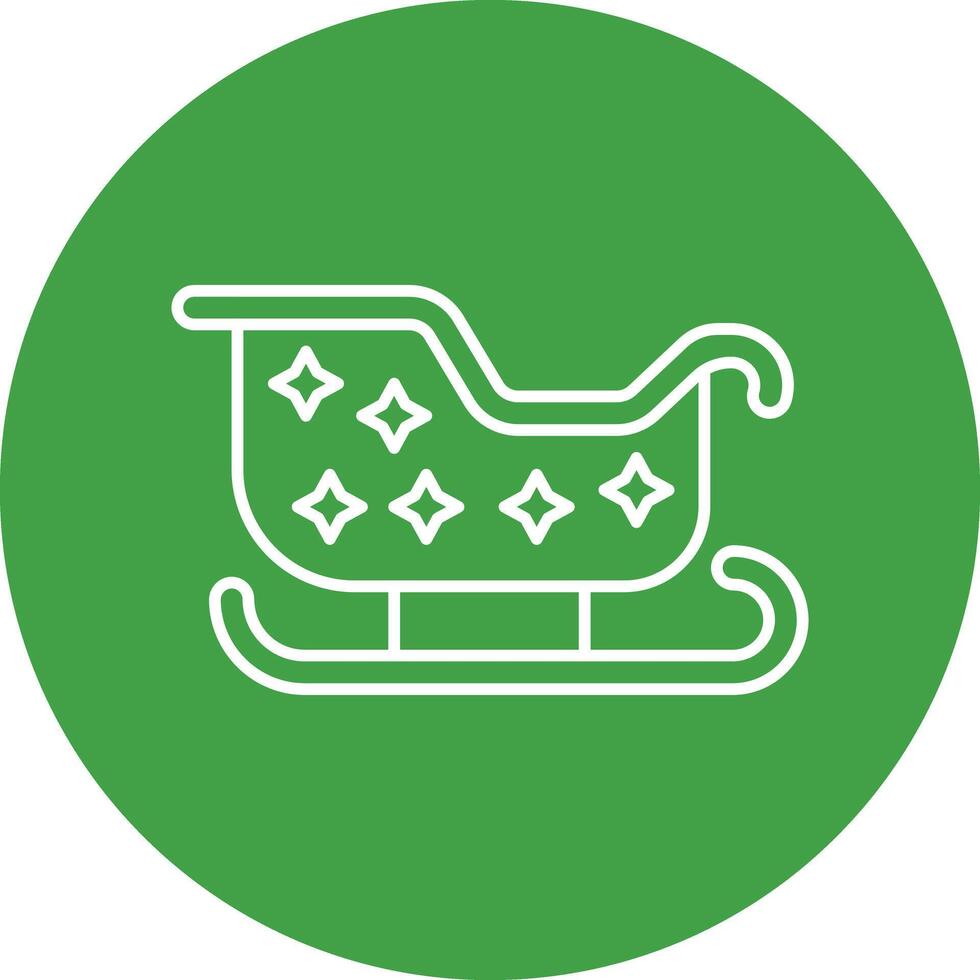 Sleigh Line Circle Icon Design vector