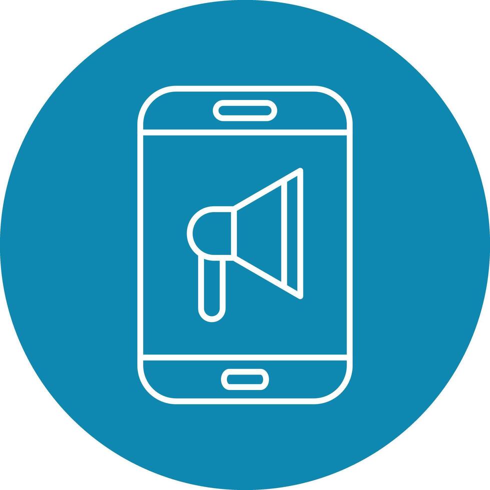 Mobile Marketing Line Icon vector