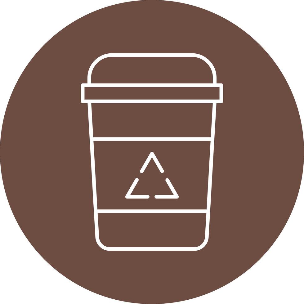 Recycle Line Circle Icon Design vector