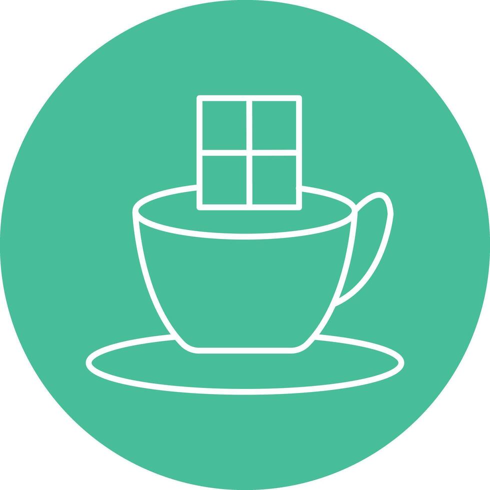 Hot Chocolate Line Circle Icon Design vector