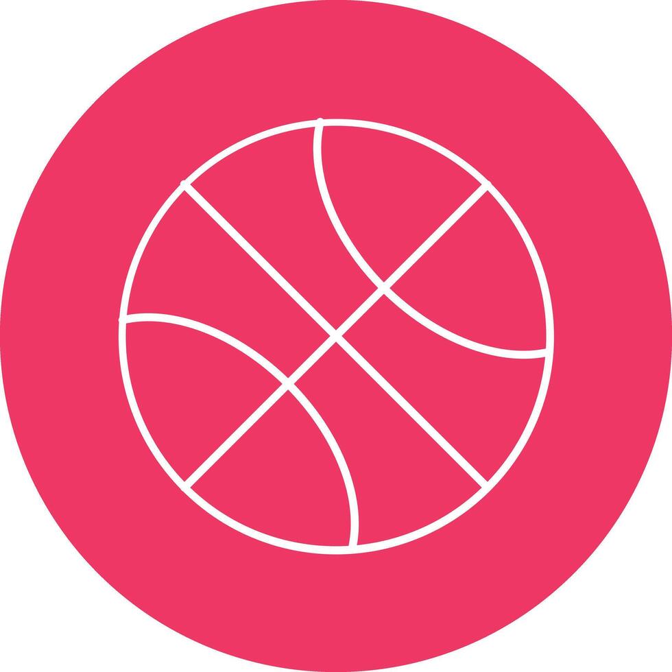 Basketball Line Circle Icon Design For Personal And Commercial Use. vector