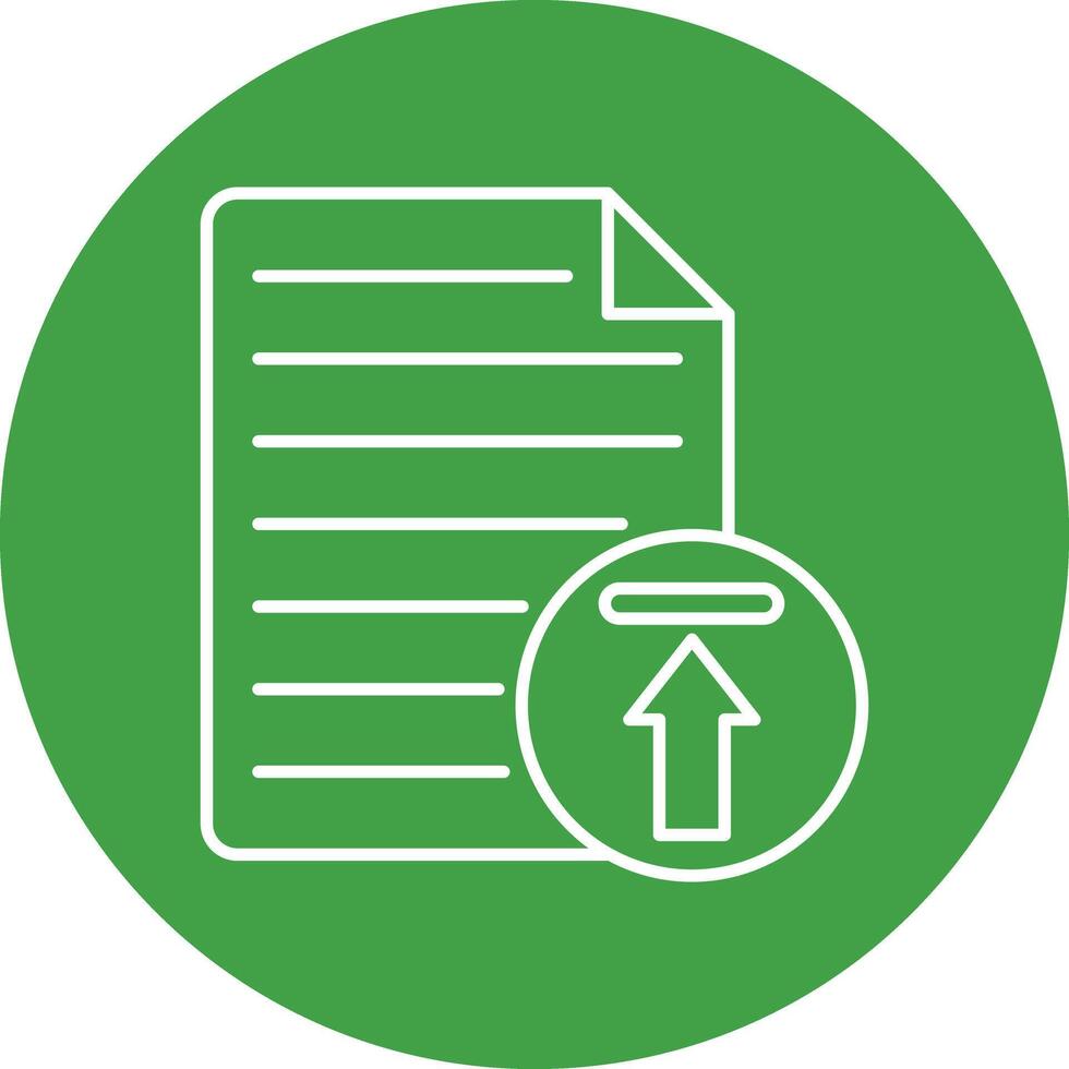 Upload File Line Circle Icon Design vector